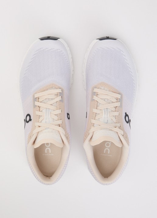 On Cloud 6 Push sportschoen van mesh met logo  - detail 4 zand