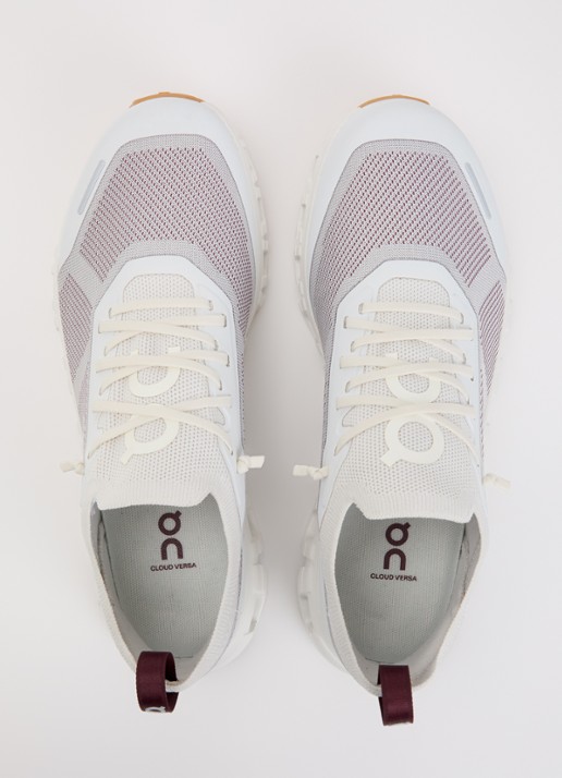 On Cloud 6 sneaker met gebreid bovenwerk - detail 2 ivoor