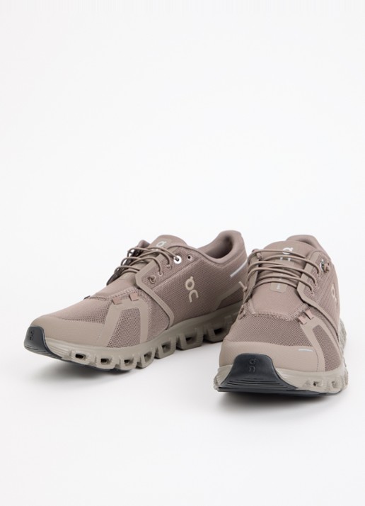 On Cloud 6 sneaker van mesh met logo - detail lichtbruin
