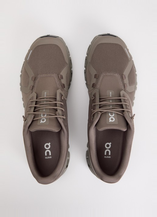 On Cloud 6 sneaker van mesh met logo - detail 2 lichtbruin