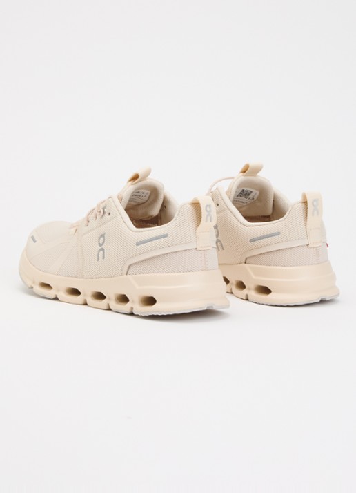 On Cloud Sky sneaker met mesh details - achterkant 4 zand