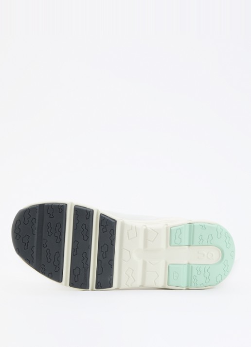 On Cloudleap sneaker met gebreid bovenwerk - detail mint