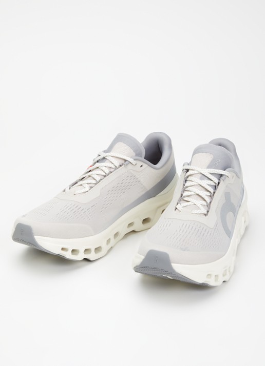 On Cloudmonster sneaker van mesh met logo - detail lichtgrijs