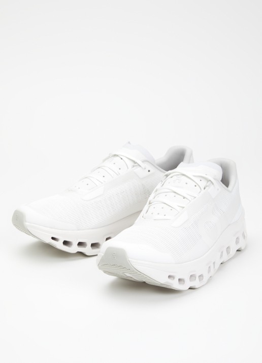 On Cloudmonster Void sneaker van mesh met logo - detail 2 wit