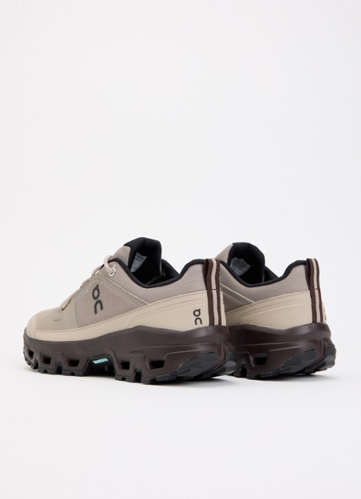 On Cloudrock low hiking sneaker van mesh  - achterkant bruin