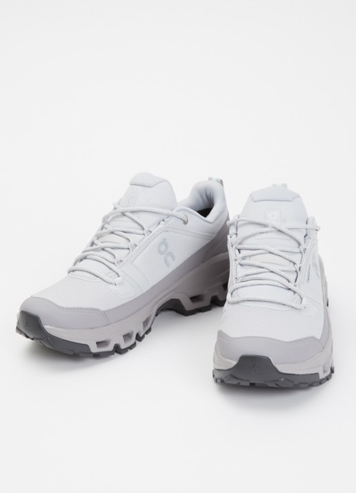 On Cloudrock sneaker met gebreid bovenwerk en logo - detail grijs