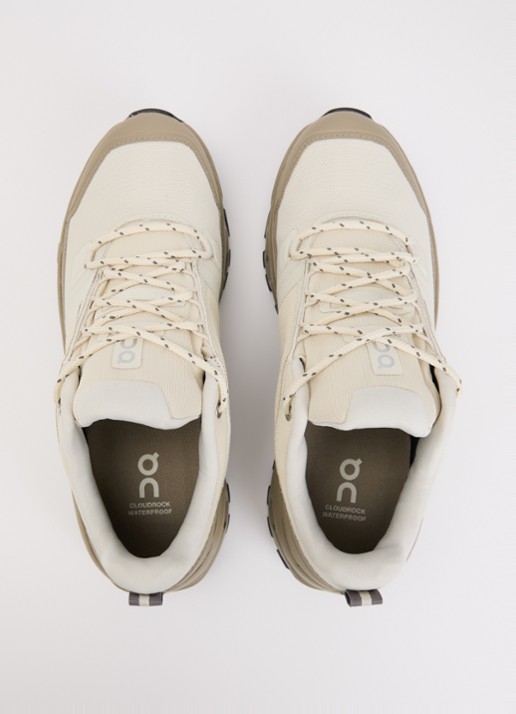 On Cloudrock sneaker met gebreid bovenwerk en logo - detail 2 vanillegeel
