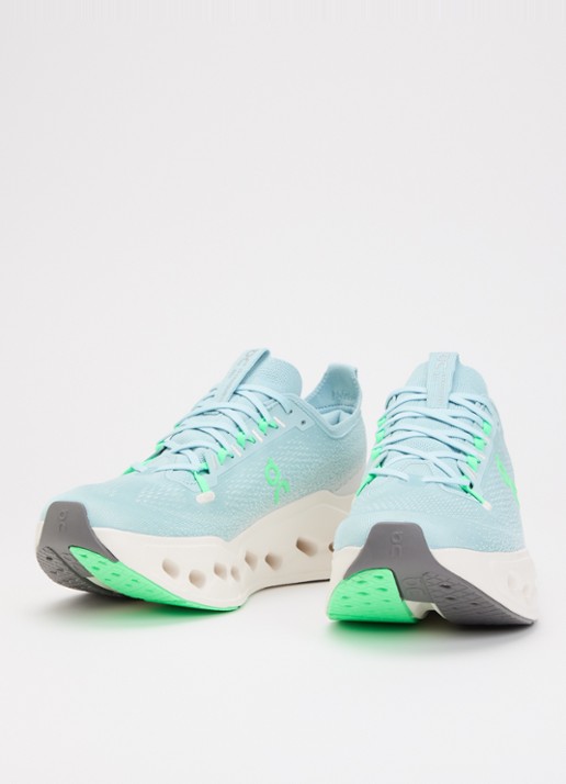 On Cloudsurfer Max sneaker met gebreid bovenwerk - detail 3 blauw