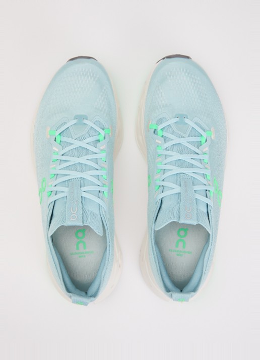 On Cloudsurfer Max sneaker met gebreid bovenwerk - detail 4 blauw
