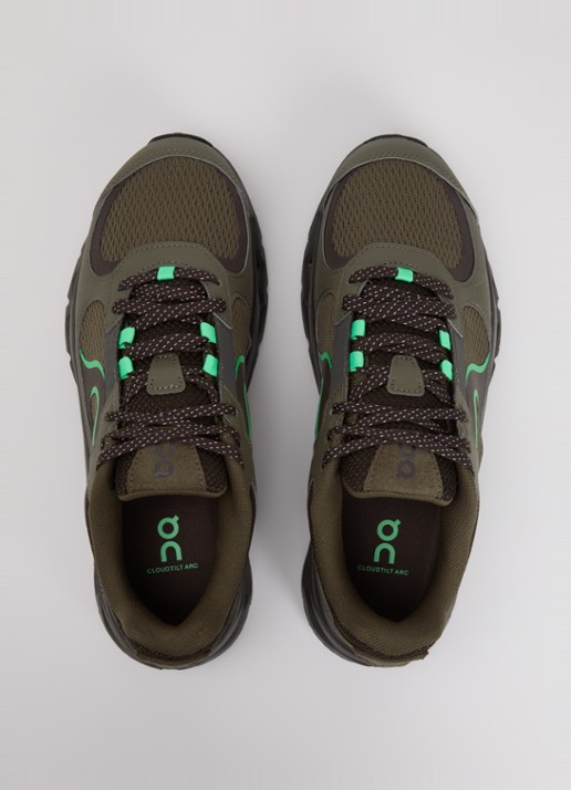 On Cloudtilt Arc sneaker van mesh met logo - detail 2 bronsgroen
