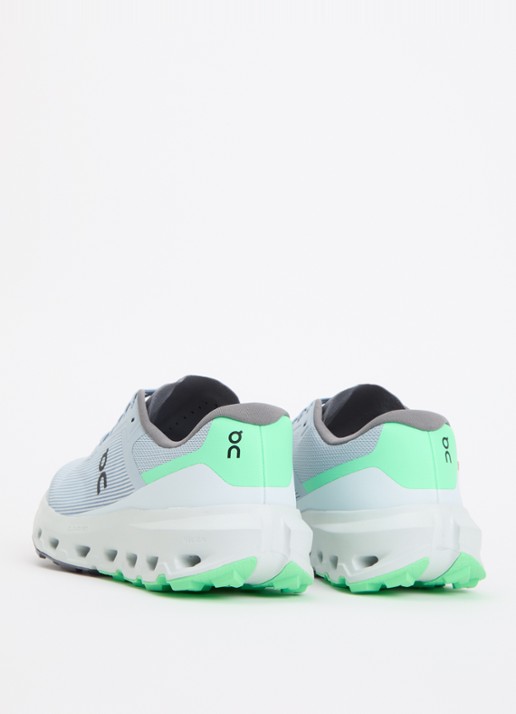 On Cloudvista 3 sneaker met gebreid bovenwerk - achterkant 2 blauwgrijs