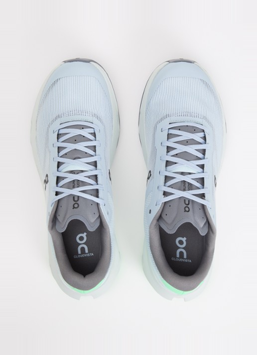 On Cloudvista 3 sneaker met gebreid bovenwerk - detail 4 blauwgrijs