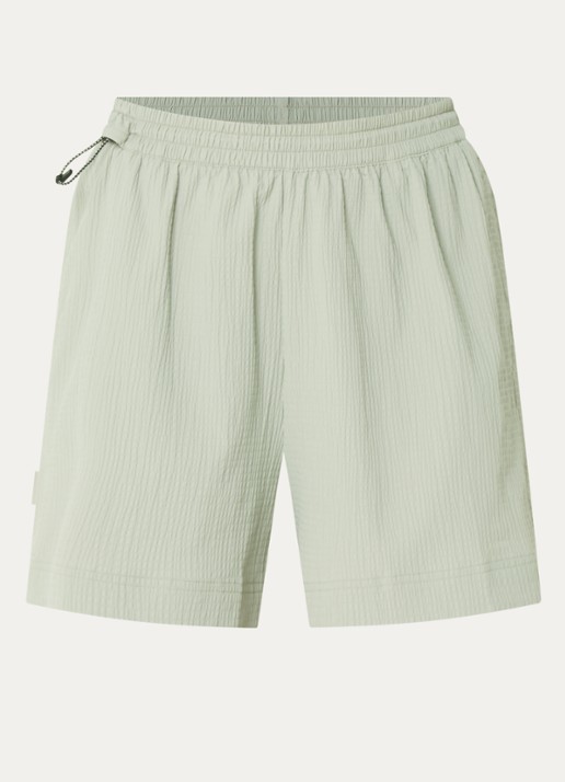 On Courtside Eaze high waist wide fit korte broek met structuur - voorkant lindegroen