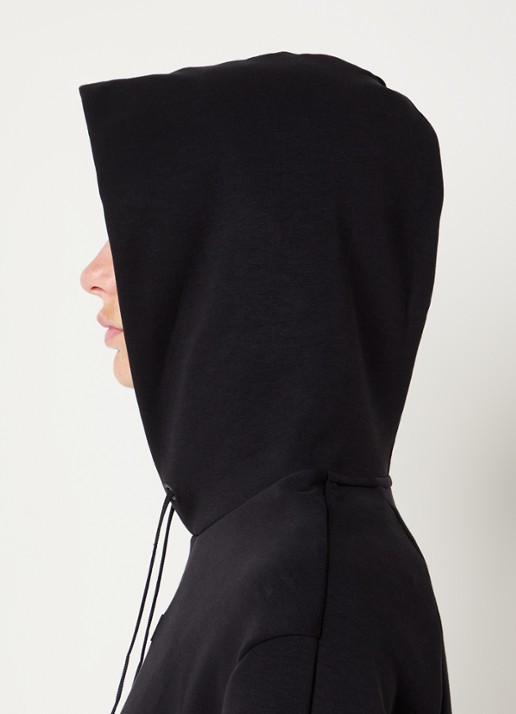 On Focus hoodie met logo - detail 2 zwart