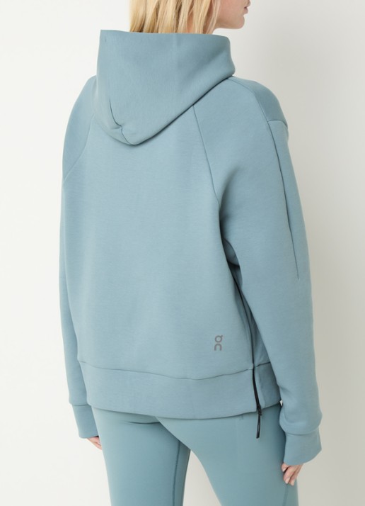 On Focus hoodie met logo - achterkant 5 grijs