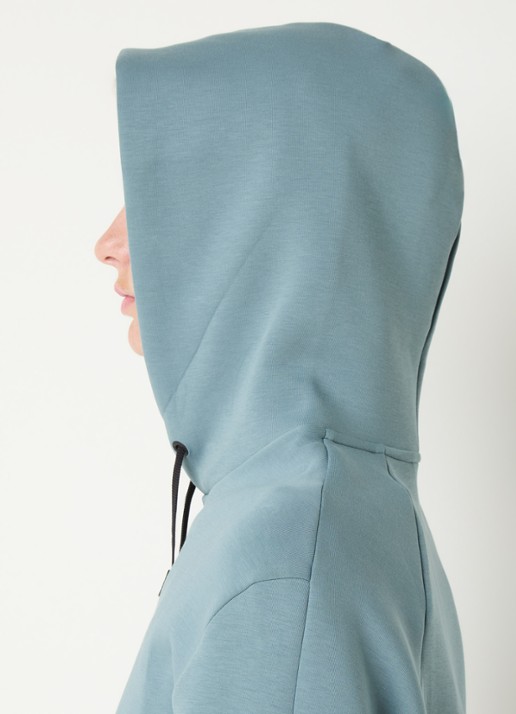 On Focus hoodie met logo - detail 4 grijs