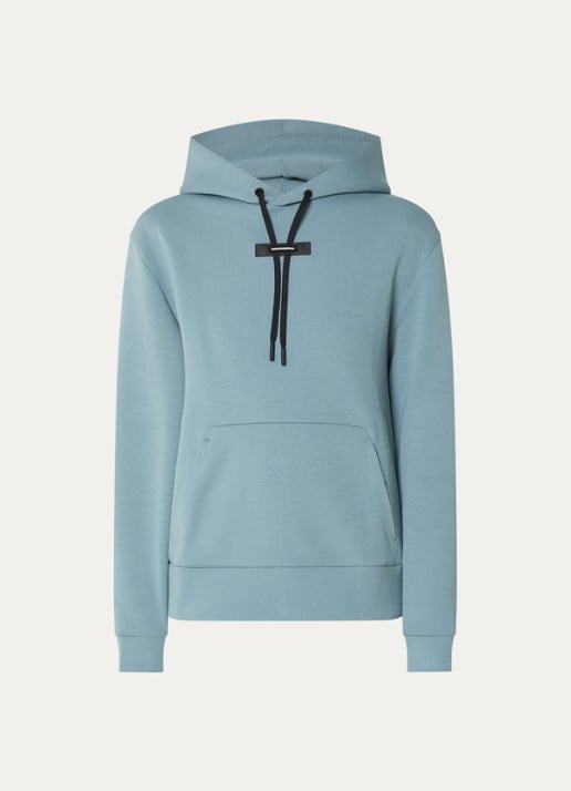 On Focus hoodie met logo - voorkant grijs