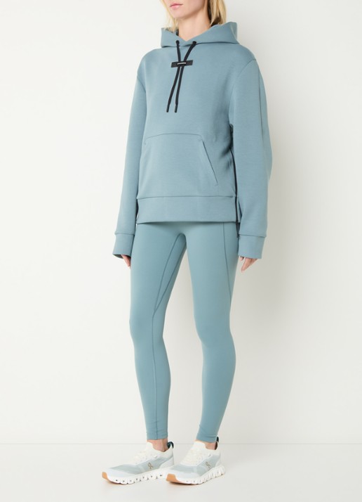 On Focus hoodie met logo - voorkant 2 grijs