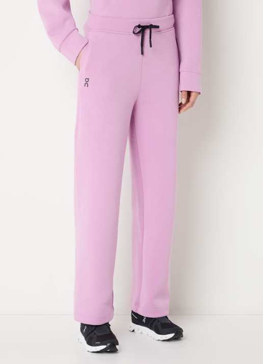 On Focus Tech high waist straight fit joggingbroek met steekzakken