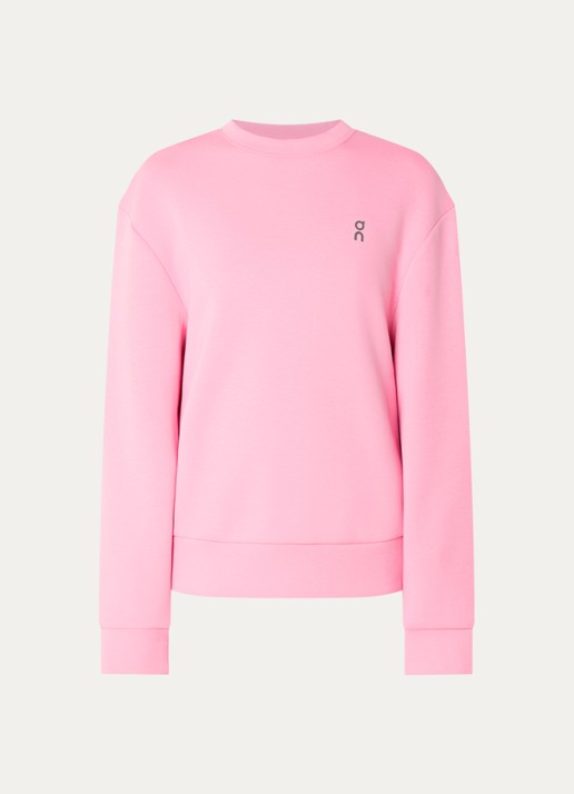 On Focus Tech sweater met logo - voorkant 3 zand
