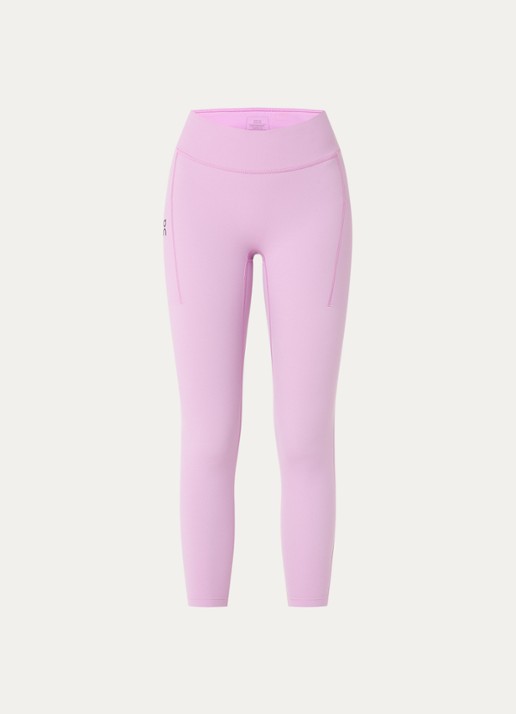 On Performance high waist skinny fit cropped trainingslegging met logo - voorkant 3 roze