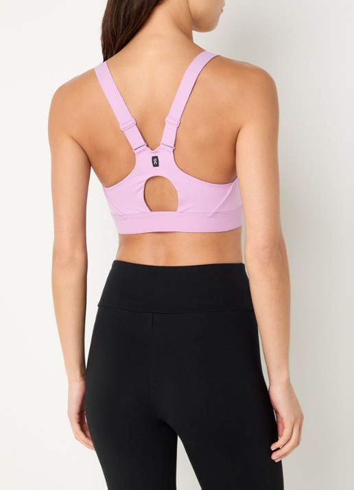 On Performance sport bh met medium support - achterkant roze