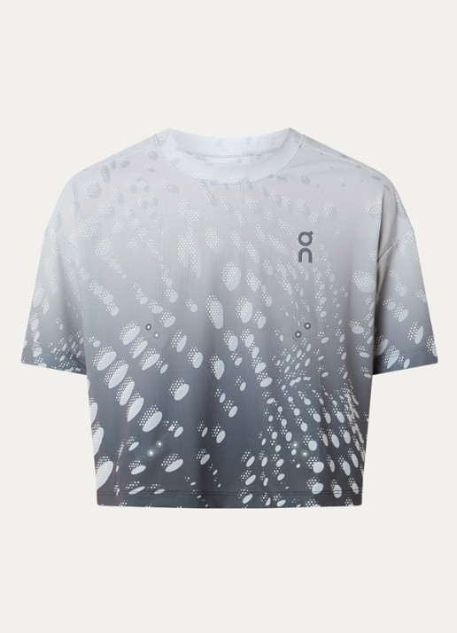 On Performance trainings T-shirt met print - voorkant 2 bruin