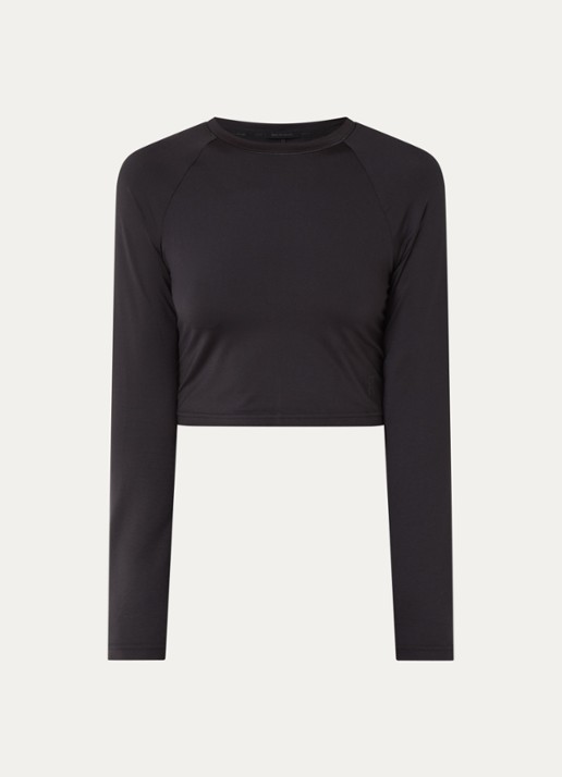 On Studio cropped trainings longsleeve - voorkant 2 zwart