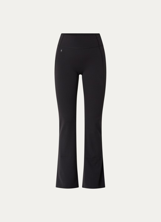 On Studio high waist flared legging met logo - voorkant 2 zwart