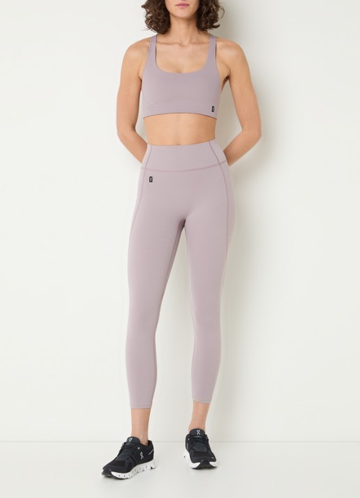On Studio high waist skinny fit cropped trainingslegging - voorkant 2 oudroze