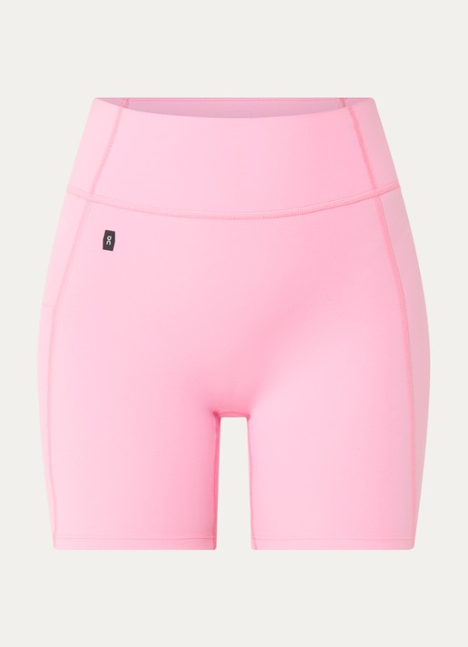 On Studio high waist skinny fit korte trainingslegging - voorkant 2 zand