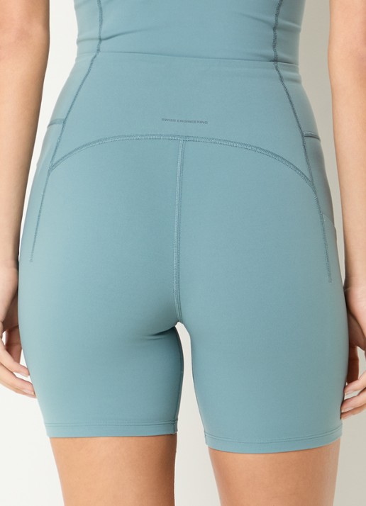 On Studio high waist skinny fit korte trainingslegging - achterkant 5 zeegroen