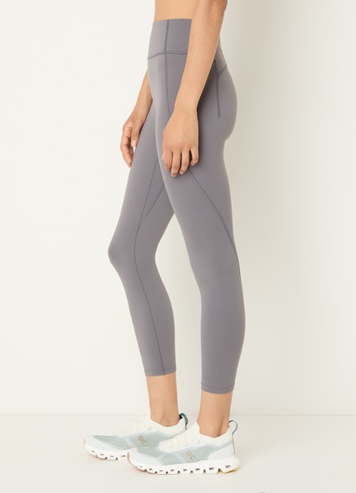 On Studio high waist skinny fit trainingslegging met logo - detail 3 grijs