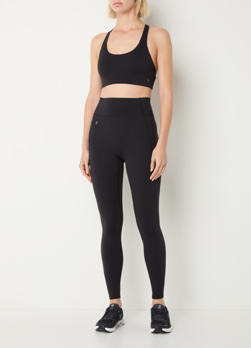 On Studio high waist skinny fit trainingslegging - voorkant 4 zwart