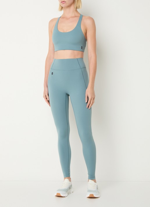 On Studio high waist skinny fit trainingslegging - voorkant 4 blauw