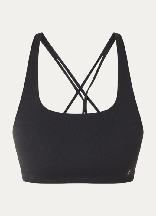 On Studio sport bh met light support - voorkant 3 zwart