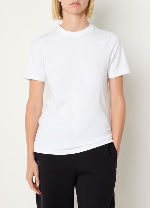 On Trainings T-shirt ronde hals - detail wit