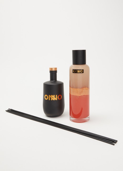 Onno Art Gigi Diffuser set - geurstokjes in geschenkverpakking - voorkant 3 koraalroze