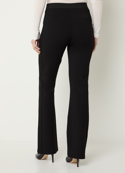 OPUS Erja high waist flared legging met stretch - achterkant 3 zwart