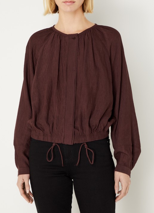 OPUS Faluna blouse met ronde hals