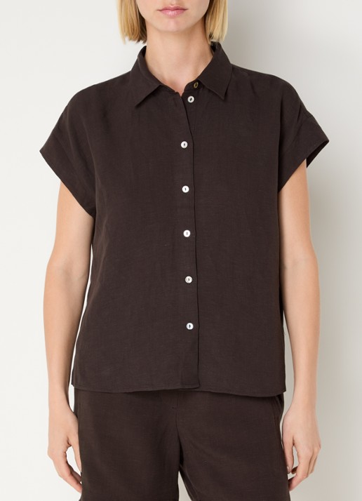 OPUS Falvia blouse in linnenblend