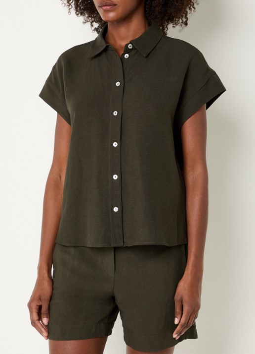 OPUS Falvia blouse in linnenblend