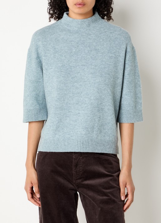 OPUS Fijngebreide pullover in wolblend