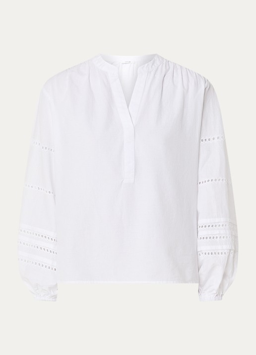 OPUS Filandra tuniek met broderie - voorkant 3 wit