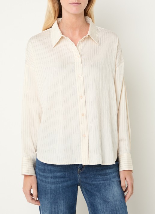 OPUS Flui blouse met streepprint