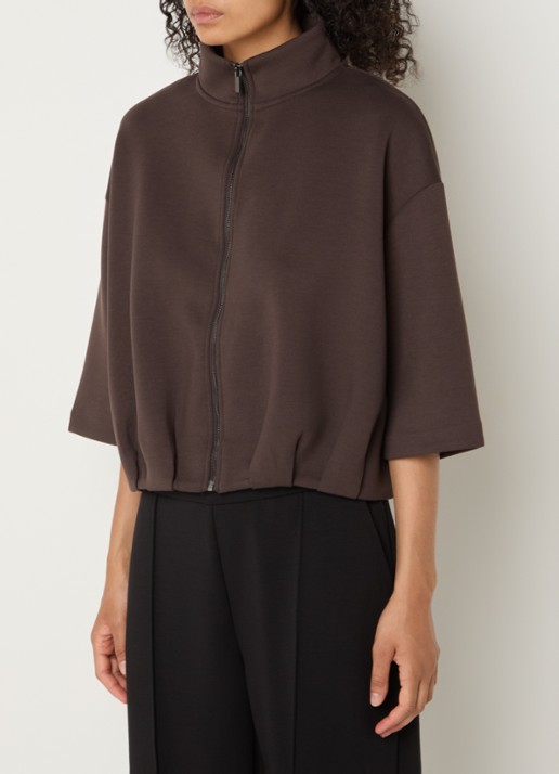 OPUS Galtos sweatvest met opstaande kraag