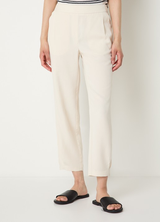 OPUS High waist loose fit pantalon met steekzakken