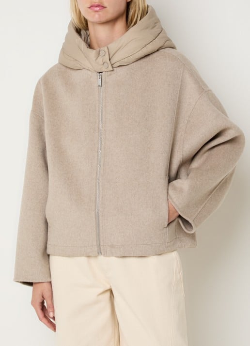 OPUS Hikone jack in wolblend - detail 2 beige
