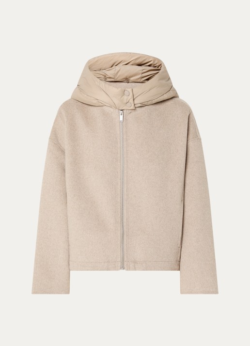 OPUS Hikone jack in wolblend - voorkant 3 beige