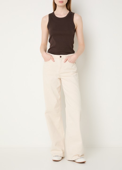 OPUS Ilesso tanktop met stretch - voorkant 2 donkerbruin
